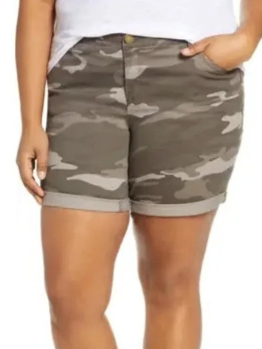 Wit & Wisdom "Ab" Solution Camo Cuffed Shorts, Size 16W, NwT